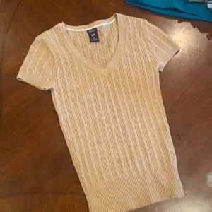 Gap cable knit fitted sweater shirt